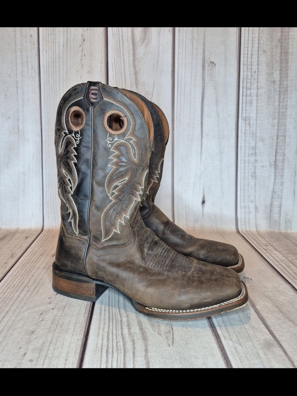 Dan Post Men's Size 10 D Abram Embroidered Brown Western Boots